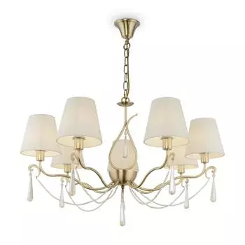 Люстра Madeline, 7x40Вт E14, цвет латунь
