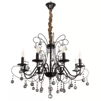 Люстра «Мадера» 8хЕ14 40 Вт черный 7272100 см