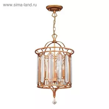 Люстра Manius 3x40Вт E14, золото, коричневый 35x35x65 см