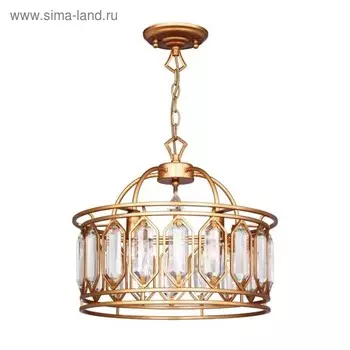 Люстра Manius 5x40Вт E14, золото, коричневый 45x45x40 см