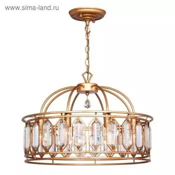 Люстра Manius 8x40Вт E14 золото, коричневый 62x62x43см