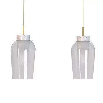 Люстра Mantra Nora, E27, 3х20Вт, 1080х180х387 мм, цвет золотой, мрамор