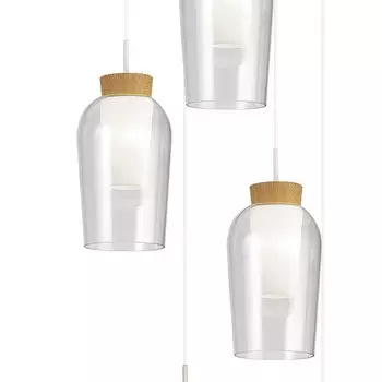 Люстра Mantra Nora, E27, 5х20Вт, цвет белый, дерево