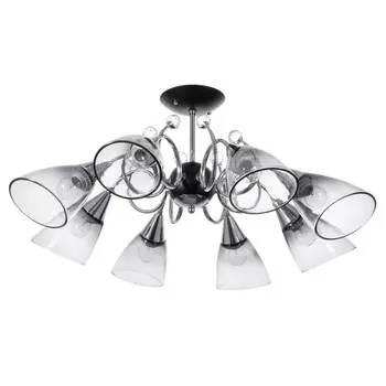 Светильник потолочный BayerLux «Марианна», люстра 8хЕ27, 40 Вт, чёрный, 77х77х33 см