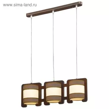 Люстра «Марита», 3x40Вт E27, коричневый