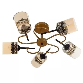 Люстра «Марси» 5хЕ27 40 Вт черно-золотой 606027 см BayerLux