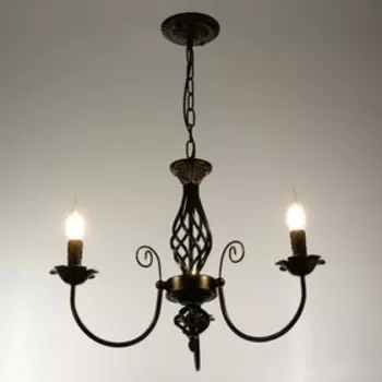 Люстра"Матильда" 3хЕ14 40Вт черный 55х50х70-103см