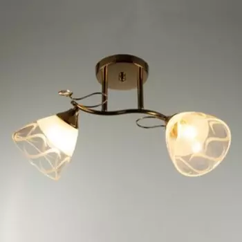 Люстра "Мауи" 2х60Вт Е27 золото 48х20х25см