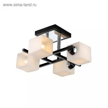 Люстра MD.0073-4-S WENGE+CH, 4x60Вт Е27, цвет венге, хром