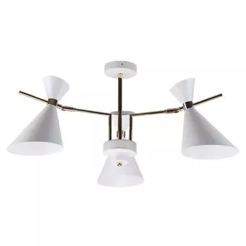 Люстра MD.0702-3-S WH+FGD, 3x60Вт E14, цвет белый, золото