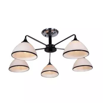 Люстра MD.0853-5-S CH+BK, 5x60Вт E27, цвет чёрный, хром