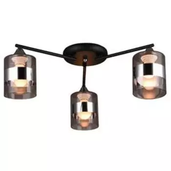 Люстра MD.0877-3-S BK+CH, 3x60Вт E27, цвет чёрный