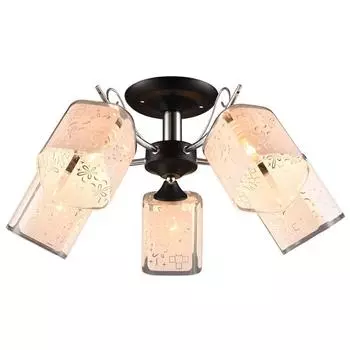 Люстра MD.1087-5-S BK+CH, 5x60Вт E27, цвет чёрный