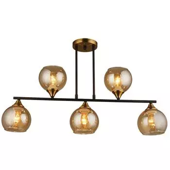 Люстра MD.1234-5-S BK+CP, 5x60Вт E27, цвет чёрный