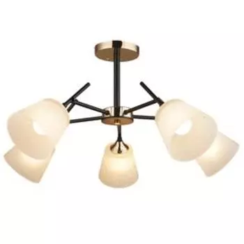 Люстра MD.1253-5-S BK+FGD, 5x60Вт E27, цвет золото