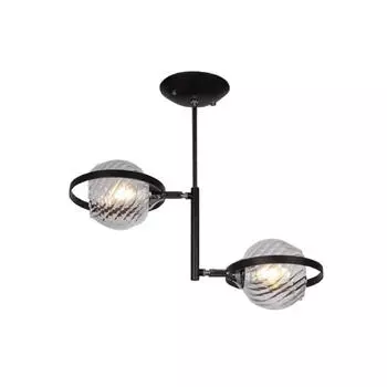 Люстра MD.3149-2-S BK+CH, 2x60Вт E27, цвет чёрный
