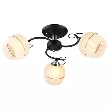 Люстра MD.3314-3-S BK+CH, 3x60Вт E27, цвет чёрный, хром