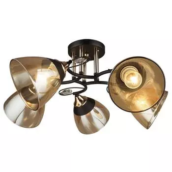 Люстра MD.3807-5-S BK+FGD, 5x60Вт E27, цвет чёрный