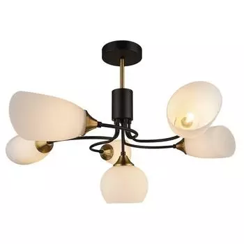 Люстра MD.3862-6-S BK+CP, 6x60Вт E27, цвет чёрный