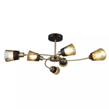 Люстра MD.4045-6-S AB+BK, 6x60Вт E14, цвет чёрный