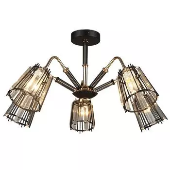 Люстра MD.4050-5-S BK+FGD, 5x60Вт E27, цвет чёрный