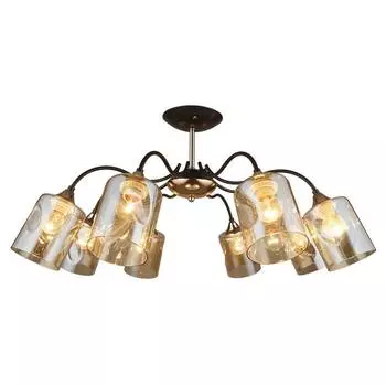 Люстра MD.4052-8-S BK+FGD, 8x60Вт E27, цвет чёрный