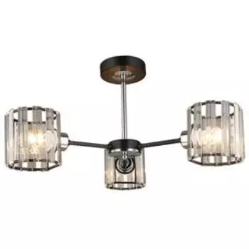 Люстра MD.4057-3-S BK+CH, 3x60Вт E27, цвет чёрный