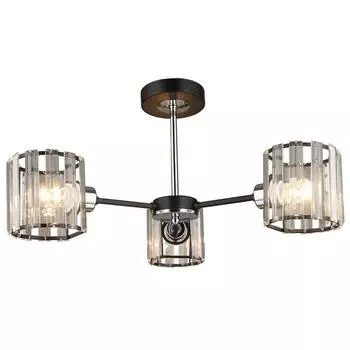 Люстра MD.4057-3-S BK+CH, 3x60Вт E27, цвет чёрный