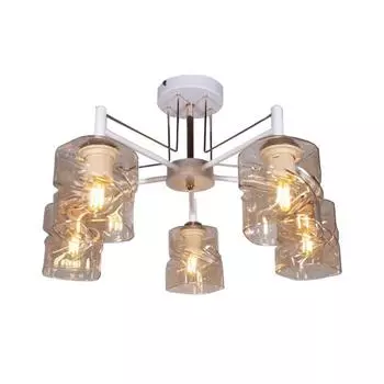 Люстра MD.4237-5-S WH+FGD, 5x60Вт E27, цвет белый