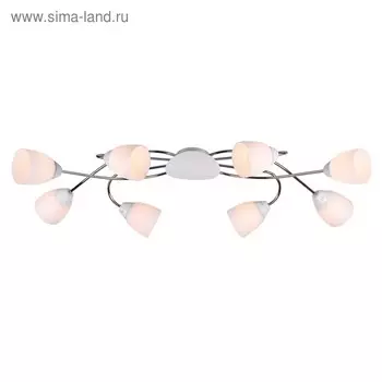 Люстра MD.8410-8-S CH+WH, 8x60Вт Е27, цвет белый