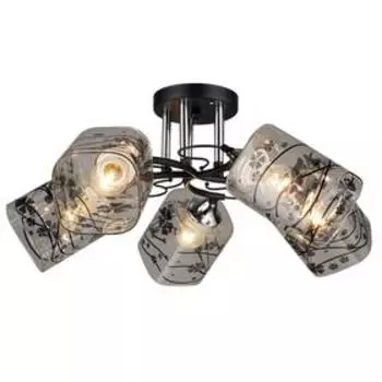 Люстра MD.QH-0065-5 BK, 5x60Вт E27, цвет чёрный