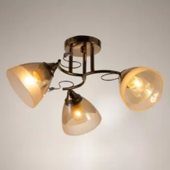 Люстра "Мед" 3х60Вт Е27 золото