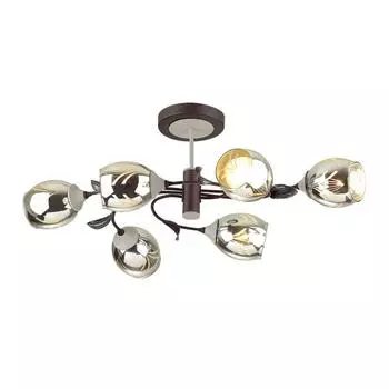 Люстра MELISSA, E27 6x60Вт, цвет черный, серый