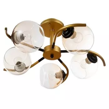 Люстра «Мерлия» 5хЕ27 40 Вт черно-золотой 606027 см BayerLux