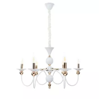 Люстра «Милано» 6хЕ14 40 Вт бело-золотой 686879 см