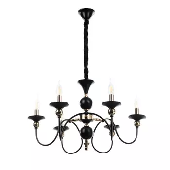 Люстра «Милано» 6хЕ14 40 Вт черно-золотой 686879 см