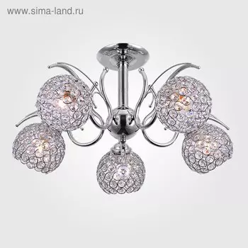 Люстра Mirage 5x60Вт Е27 хром 58x58x24см