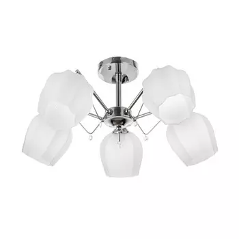 Светильник потолочный BayerLux «Миранда», люстра 5хЕ27, 40 Вт, хром 59х59х26 см