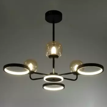 Люстра "Мирбис" 6хLED 30Вт 3хG9 черный 75х75х59см BayerLux