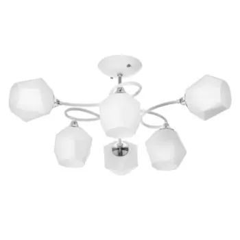 Светильник потолочный BayerLux «Миссури», люстра 6хЕ27, 40 Вт, белый 71х71х29 см