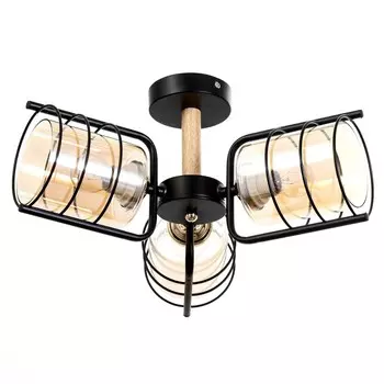 Светильник потолочный BayerLux «Моана», 3Е27 40 Вт, чёрный, 434321 см