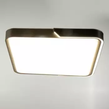 Люстра "Модена квадро" LED 80Вт 3000-6000К ПДУ чёрно-золотая 50х50х8см BayerLux