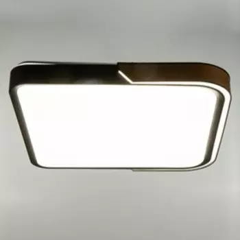 Люстра "Модена квадро" LED 80Вт 3000-6000К ПДУ дерево-чёрный 50х50х8см BayerLux