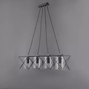 Люстра "Модесто" 4x40Вт Е14 черный, хром 75x75x89см