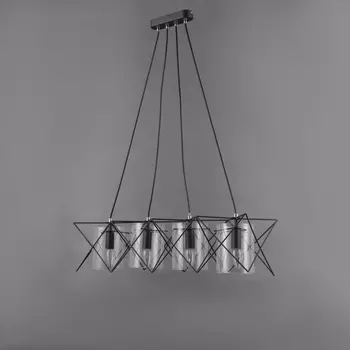 Люстра "Модесто" 4x40Вт Е14 черный, хром 75x75x89см