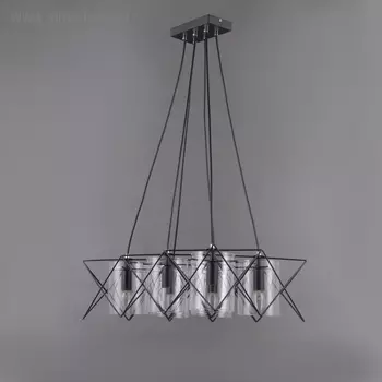 Люстра "Модесто" 6x40Вт Е14 черный, хром 56x56x89см