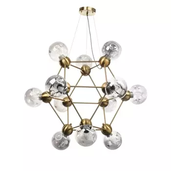 Люстра «Молекула» 12хЕ27 латунь 808065-115 см