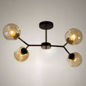 Люстра "Молекула" 4х60Вт Е27 черный