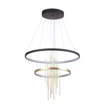 Люстра Monica, 63Вт LED, 4000К, 2340лм, цвет чёрный