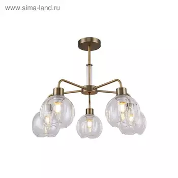 Люстра Monto, 5x40Вт E27, цвет коричневый